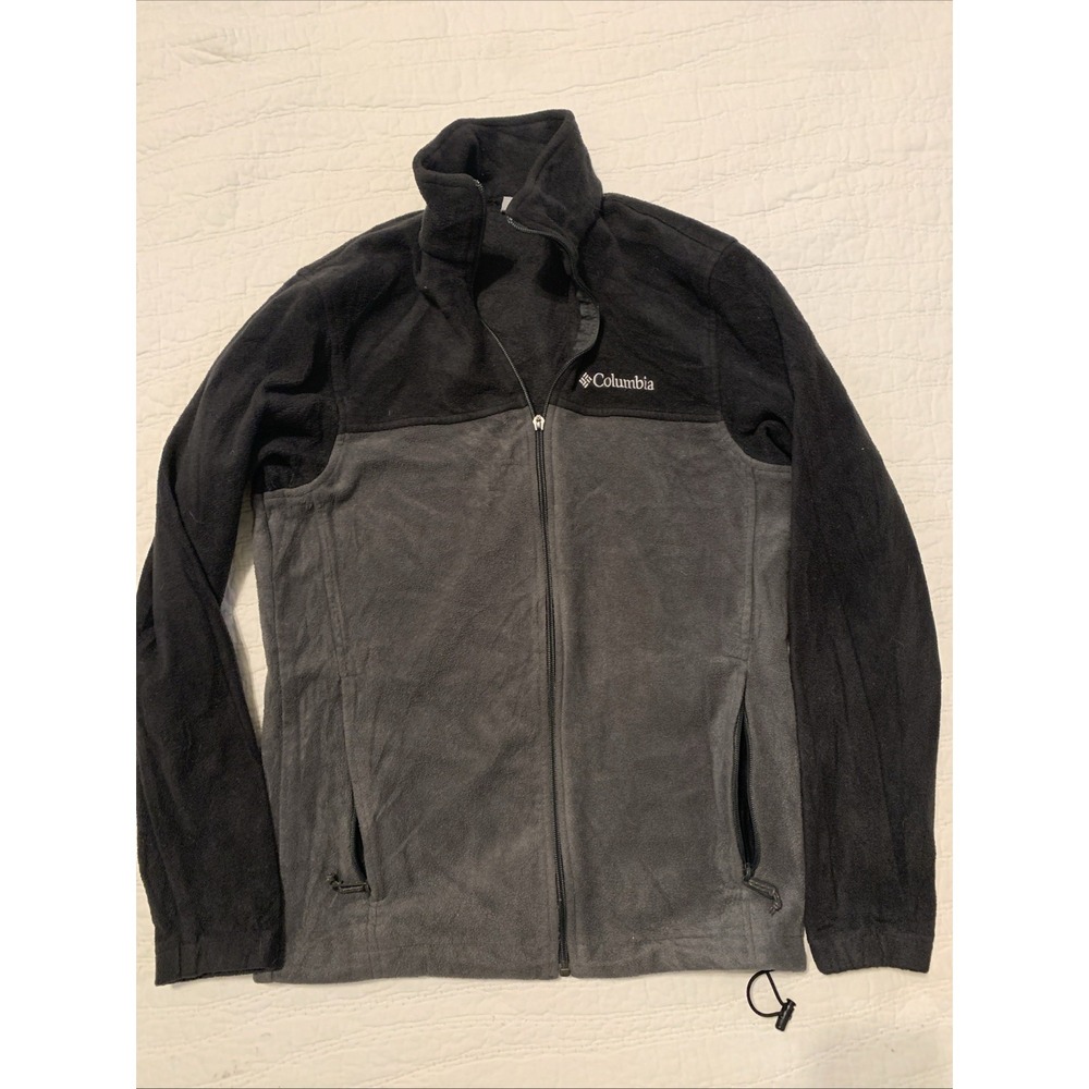 Columbia Women's Full Zip Up Fleece Jacket High Neck Long Sleeves Black Small